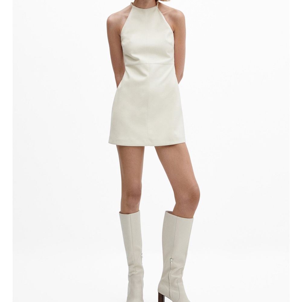 Mango leather dress size 2
